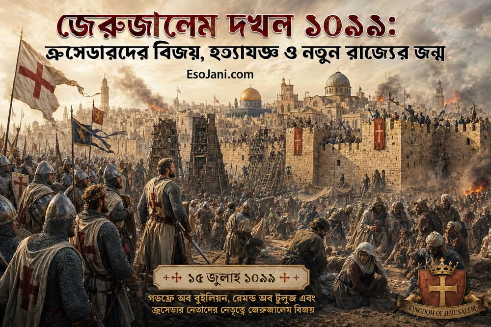 জেরুজালেম দখল ১০৯৯: ক্রুসেডারদের বিজয়, হত্যাযজ্ঞ ও নতুন রাজ্যের জন্ম