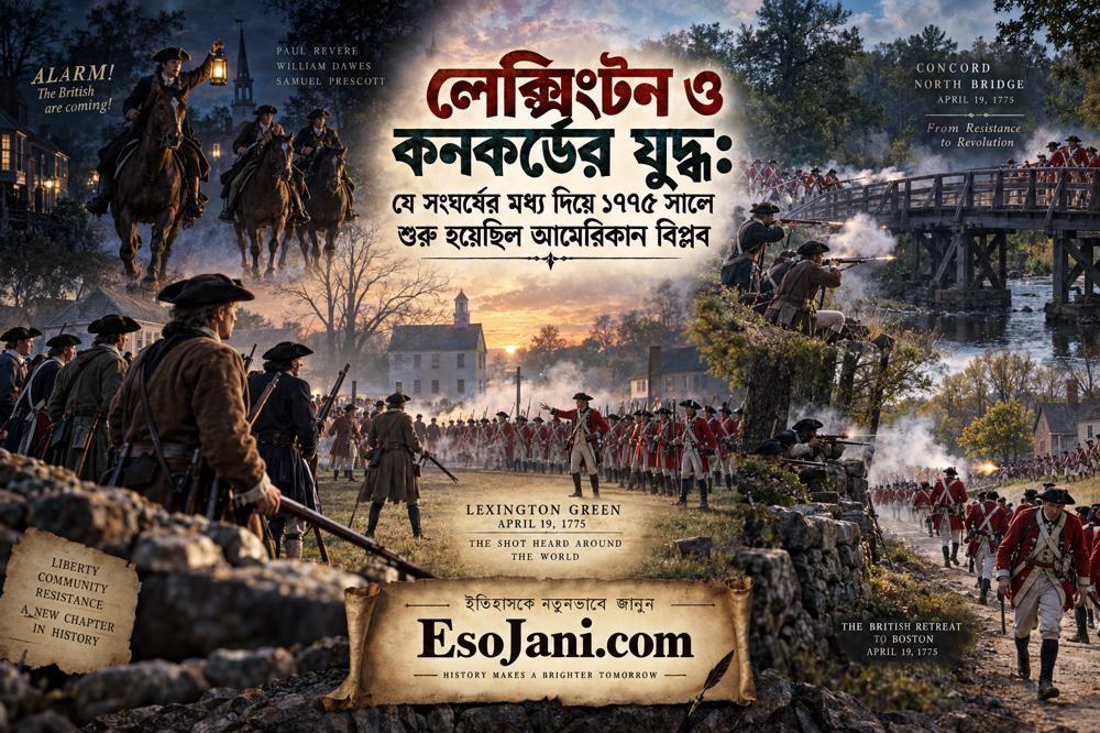 লেক্সিংটন ও কনকর্ডের যুদ্ধ: ১৭৭৫ সালে যেভাবে শুরু হয়েছিল আমেরিকান বিপ্লব