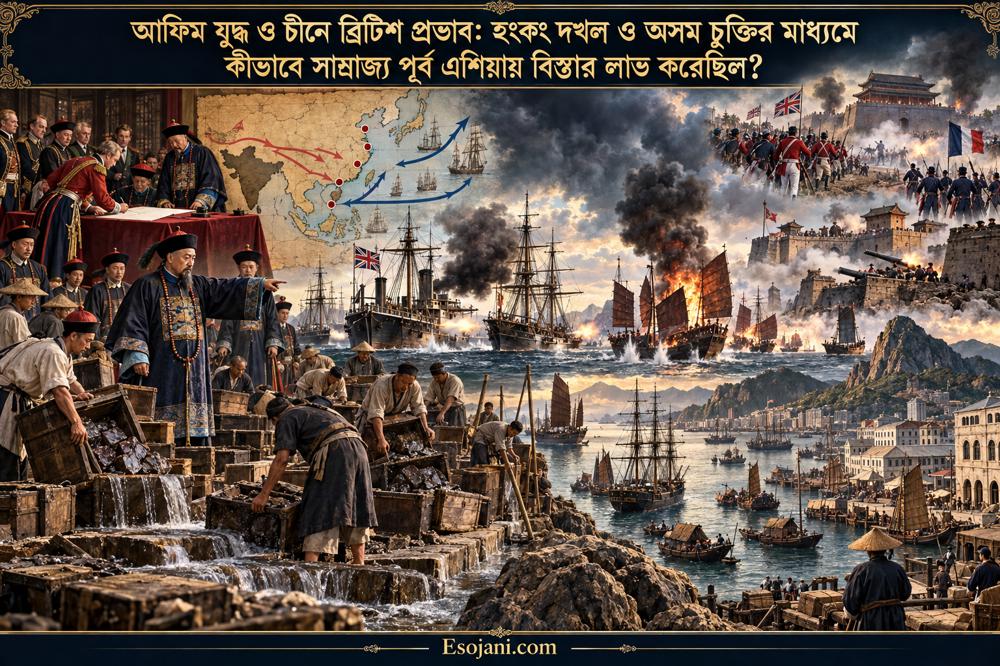 আফিম যুদ্ধ ও চীনে ব্রিটিশ প্রভাব: হংকং দখল ও অসম চুক্তির মাধ্যমে সাম্রাজ্য বিস্তারের ইতিহাস