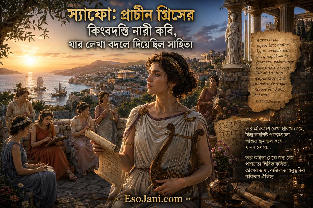 স্যাফো: প্রাচীন গ্রিসের কিংবদন্তি নারী কবি, যার কবিতা বদলে দিয়েছিল প্রেম ও সাহিত্যের ভাষা