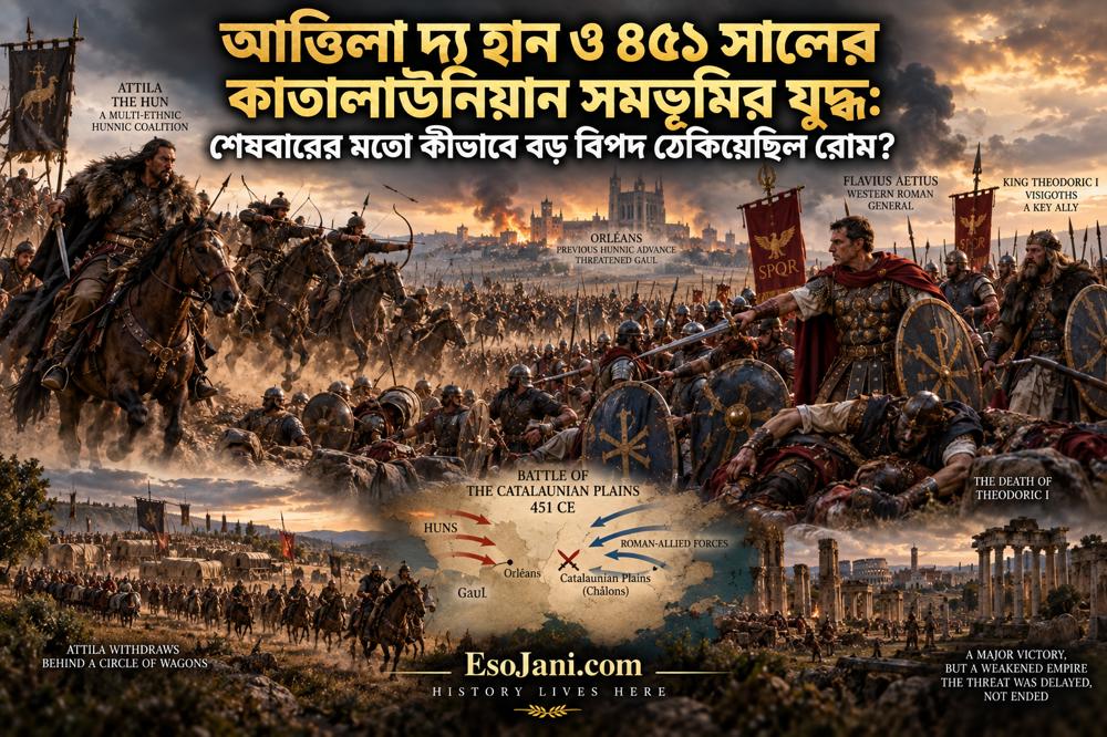আত্তিলা দ্য হান ও কাতালাউনিয়ান সমভূমির যুদ্ধ: ৪৫১ সালে কীভাবে বড় বিপদ ঠেকিয়েছিল পশ্চিম রোম?