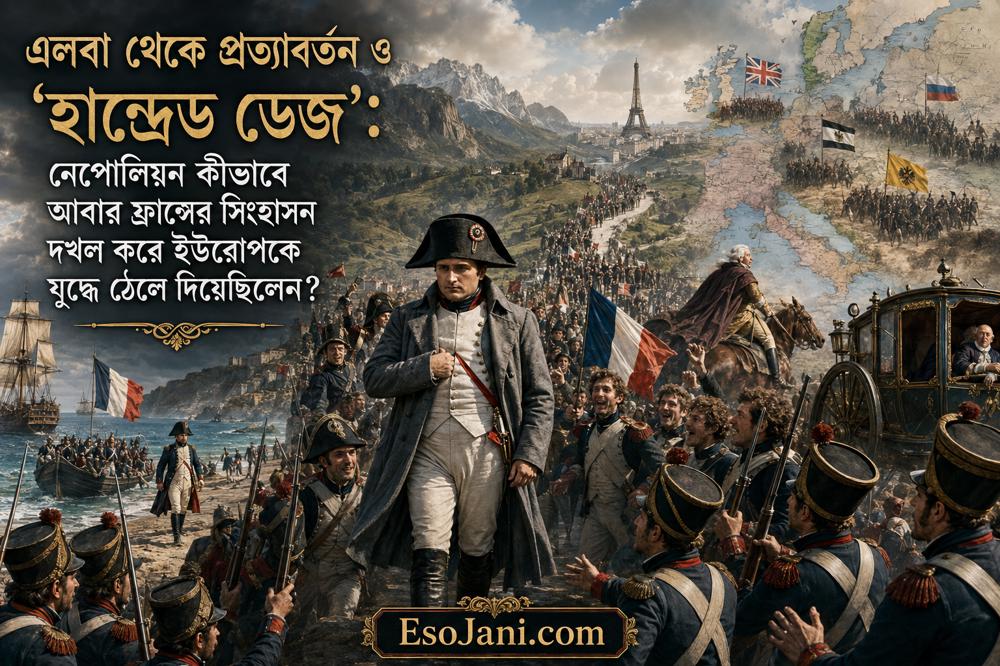 এলবা থেকে প্রত্যাবর্তন ও ‘হান্ড্রেড ডেজ’: নেপোলিয়ন কীভাবে আবার ফ্রান্সের ক্ষমতা দখল করে ইউরোপকে যুদ্ধে ঠেলে দিয়েছিলেন?