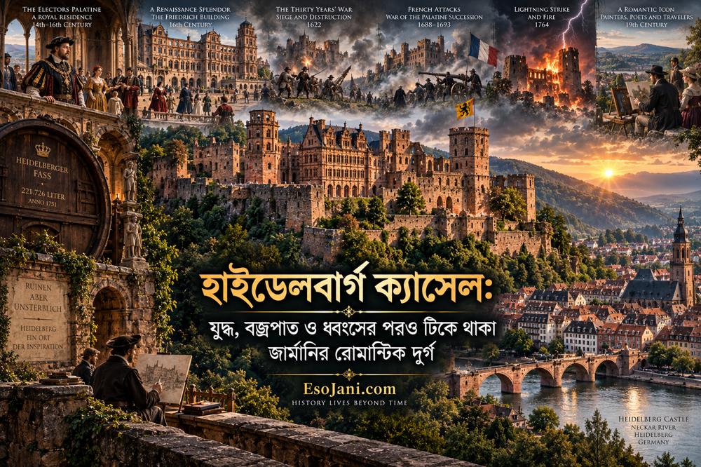হাইডেলবার্গ ক্যাসেল: যুদ্ধ, বজ্রপাত ও ধ্বংসের পরও টিকে থাকা জার্মানির রোমান্টিক দুর্গ
