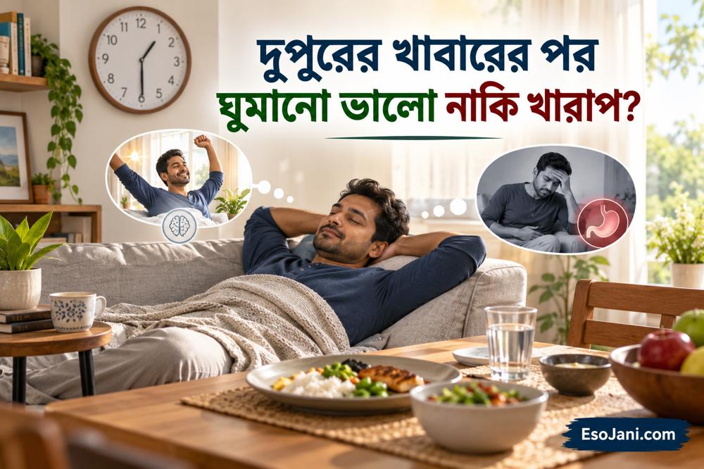 দুপুরের খাবারের পর ঘুমানো ভালো নাকি খারাপ? কতক্ষণ ঘুমালে উপকার, কখন হতে পারে ক্ষতি