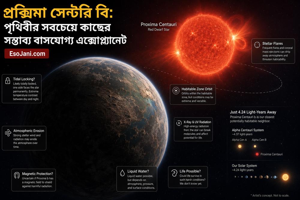 প্রক্সিমা সেন্টরি বি: পৃথিবীর সবচেয়ে কাছের সম্ভাব্য বাসযোগ্য এক্সোপ্ল্যানেটের রহস্য