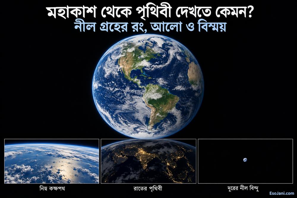 মহাকাশ থেকে পৃথিবী দেখতে কেমন? নীল গ্রহের রং, আলো ও বিস্ময়