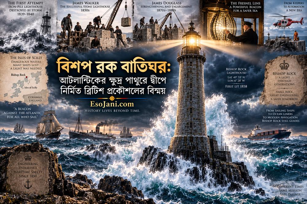 বিশপ রক বাতিঘর: আটলান্টিকের ক্ষুদ্র পাথুরে দ্বীপে নির্মিত ব্রিটিশ প্রকৌশলের বিস্ময়