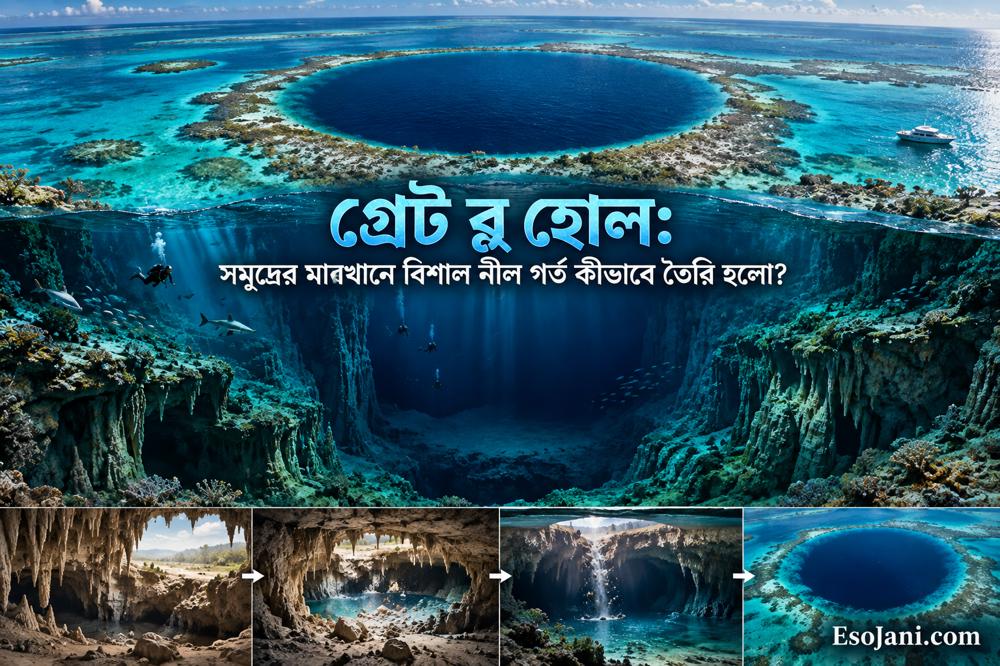 গ্রেট ব্লু হোল: সমুদ্রের মাঝখানে বিশাল নীল গর্ত কীভাবে তৈরি হলো?