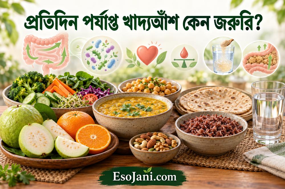 প্রতিদিন পর্যাপ্ত খাদ্যআঁশ কেন জরুরি? উপকারিতা, দৈনিক চাহিদা ও খাবারের তালিকা