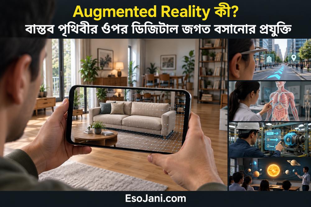 Augmented Reality কী? বাস্তব পৃথিবীর ওপর ডিজিটাল জগত বসানোর প্রযুক্তি