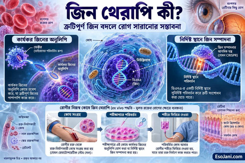 জিন থেরাপি কী? ত্রুটিপূর্ণ জিন সংশোধন করে রোগ চিকিৎসার সম্ভাবনা