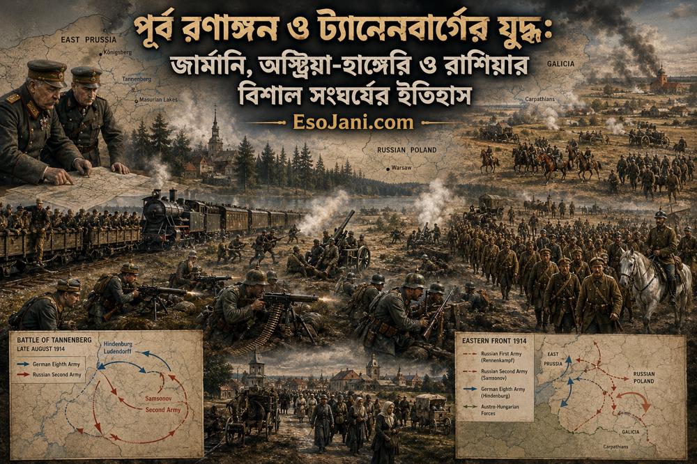 পূর্ব রণাঙ্গন ও ট্যানেনবার্গের যুদ্ধ: জার্মানি, অস্ট্রিয়া-হাঙ্গেরি ও রাশিয়ার বিশাল সংঘর্ষের ইতিহাস