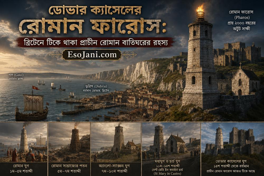 ডোভার ক্যাসেলের রোমান ফারোস: ব্রিটেনে টিকে থাকা প্রাচীন রোমান বাতিঘরের রহস্য