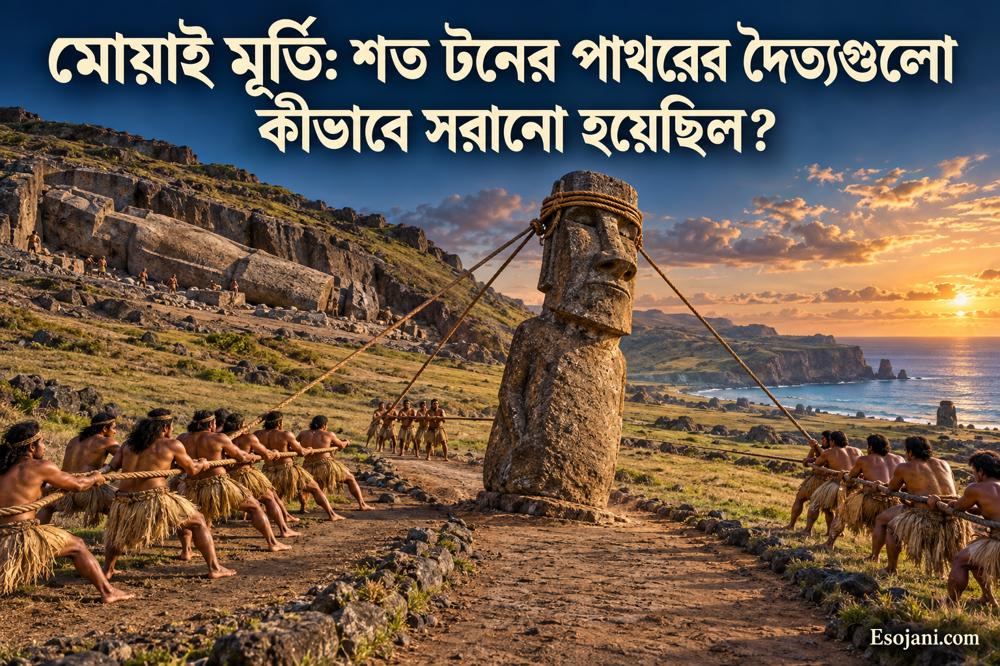 মোয়াই মূর্তি কীভাবে সরানো হয়েছিল? বিশাল পাথরের দৈত্য পরিবহনের রহস্য