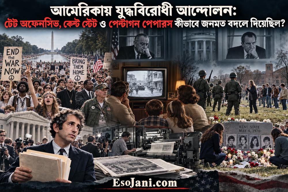 আমেরিকায় যুদ্ধবিরোধী আন্দোলন: টেট, কেন্ট স্টেট ও পেন্টাগন পেপারসের প্রভাব