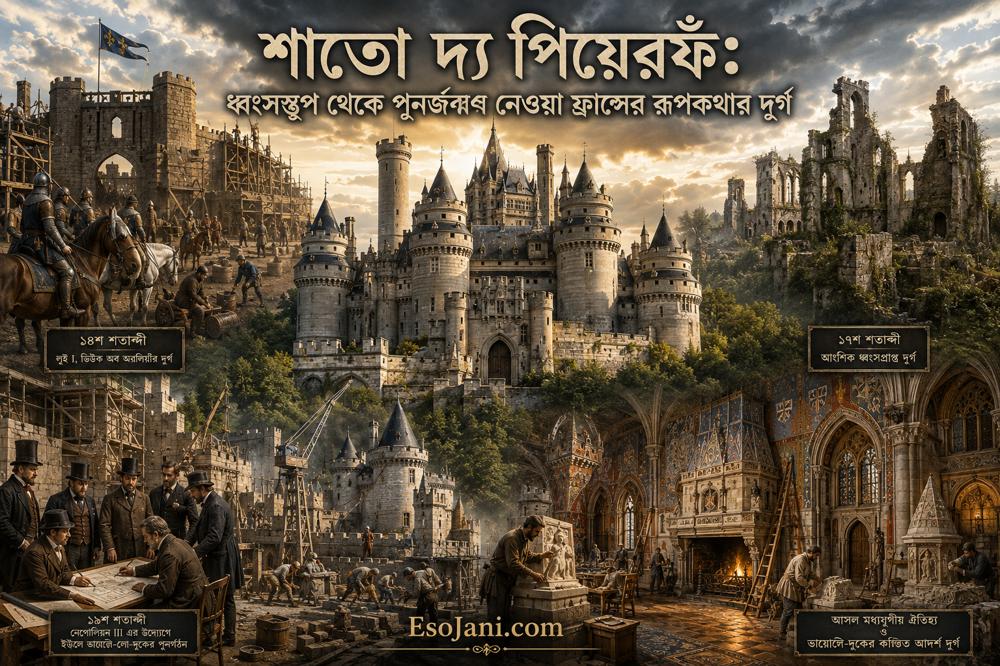 শাতো দ্য পিয়েরফঁ: ধ্বংসস্তূপ থেকে পুনর্জন্ম নেওয়া ফ্রান্সের রূপকথার দুর্গ