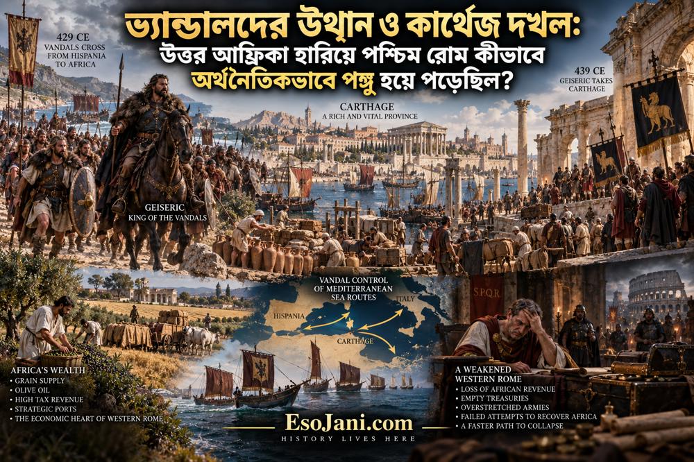 ভ্যান্ডালদের উত্থান ও কার্থেজ দখল: উত্তর আফ্রিকা হারিয়ে পশ্চিম রোম কীভাবে অর্থনৈতিকভাবে পঙ্গু হয়ে পড়েছিল?