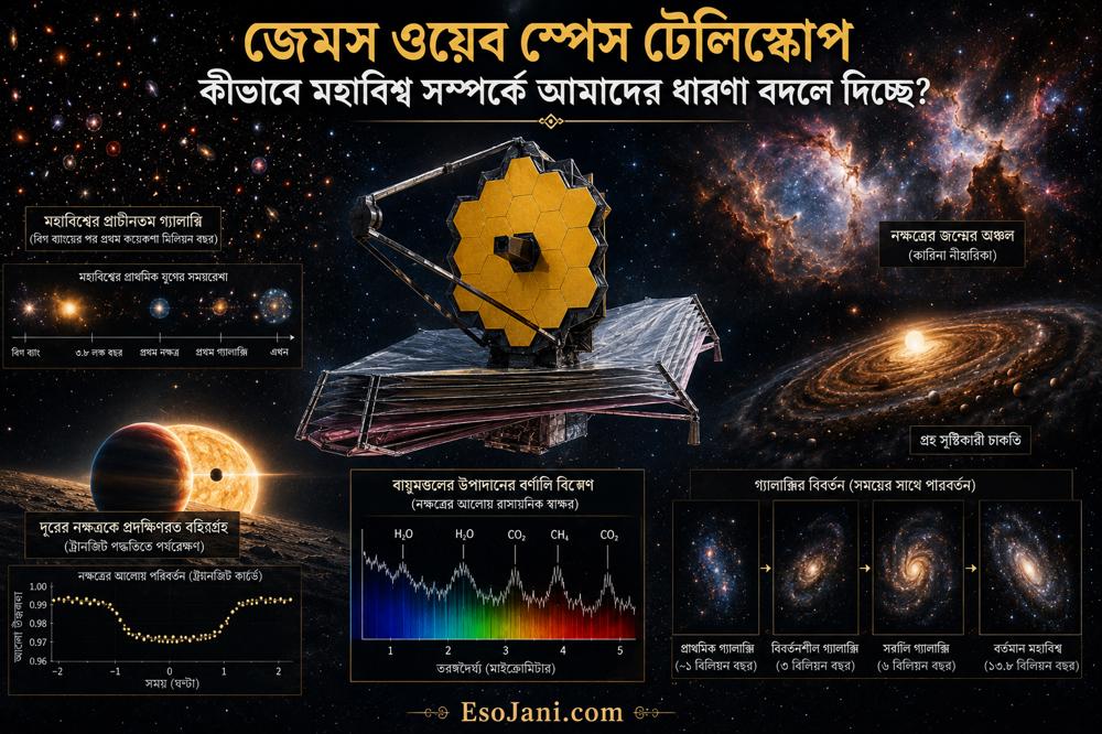 জেমস ওয়েব মহাকাশ দূরবীক্ষণ যন্ত্র কীভাবে মহাবিশ্ব সম্পর্কে আমাদের ধারণা বদলে দিচ্ছে?