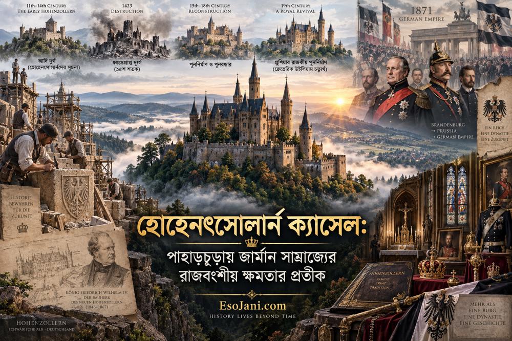 হোহেনৎসোলার্ন ক্যাসেল: পাহাড়চূড়ায় জার্মান সাম্রাজ্যের রাজবংশীয় ক্ষমতার প্রতীক