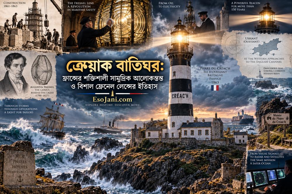 ক্রেয়াক বাতিঘর: ফ্রান্সের শক্তিশালী সামুদ্রিক আলোকস্তম্ভ ও বিশাল ফ্রেনেল লেন্সের ইতিহাস