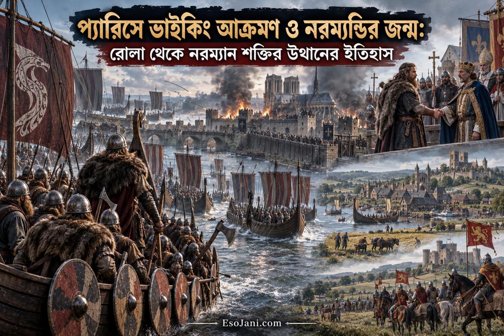 প্যারিসে ভাইকিং আক্রমণ ও নরম্যান্ডির জন্ম: রোলো থেকে নরম্যান শক্তির উত্থানের ইতিহাস