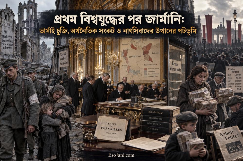প্রথম বিশ্বযুদ্ধের পর জার্মানি: ভার্সাই চুক্তি, অর্থনৈতিক সংকট ও নাৎসিবাদের উত্থান