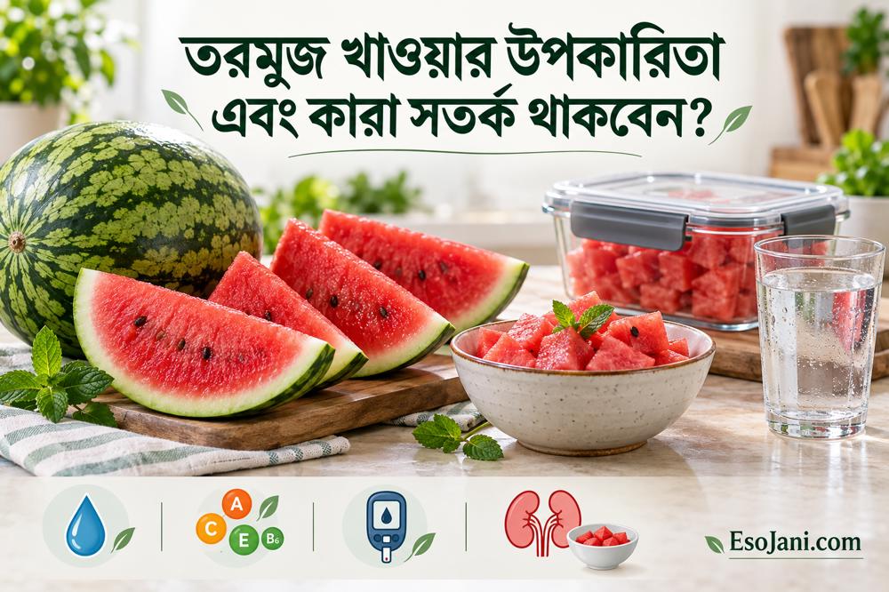 তরমুজ খাওয়ার উপকারিতা: কতটুকু খাবেন এবং কারা সতর্ক থাকবেন?