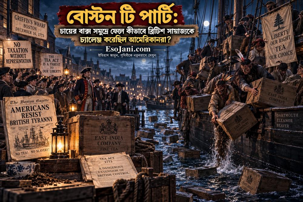 বোস্টন টি পার্টি: চায়ের বাক্স সমুদ্রে ফেলে ব্রিটিশ সাম্রাজ্যকে যেভাবে চ্যালেঞ্জ করেছিল আমেরিকানরা