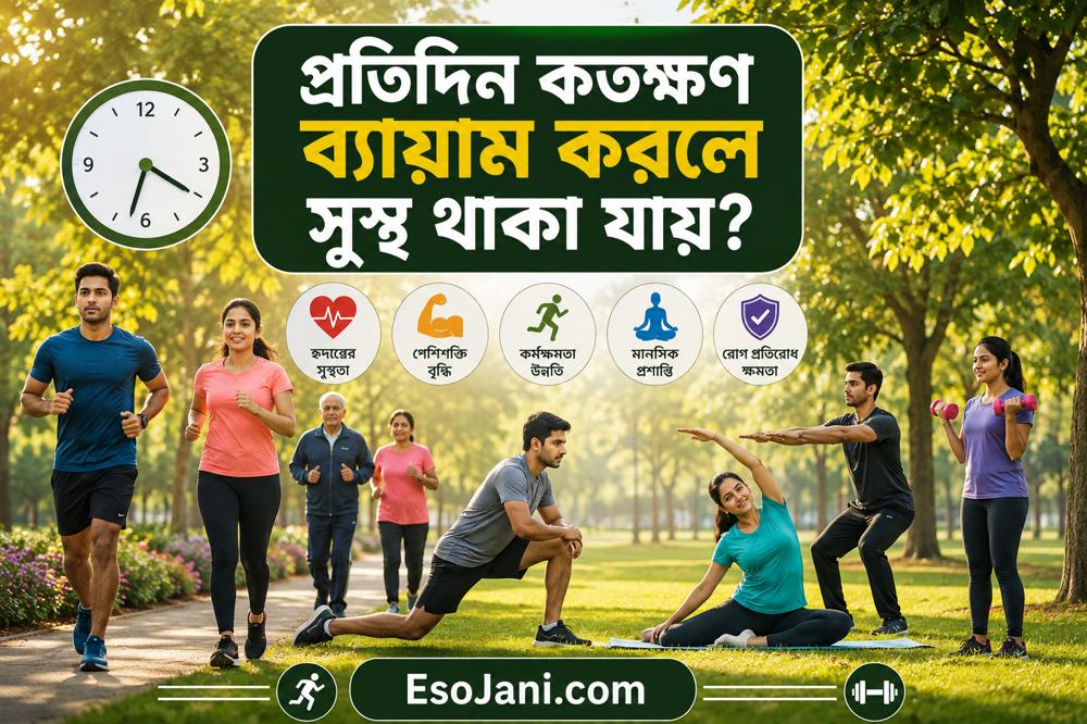প্রতিদিন কতক্ষণ ব্যায়াম করলে সুস্থ থাকা যায়? বয়স ও লক্ষ্য অনুযায়ী সঠিক সময়