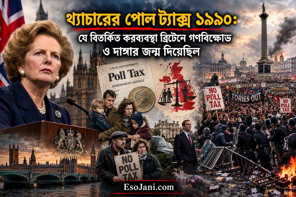 থ্যাচারের পোল ট্যাক্স ১৯৯০: যে বিতর্কিত করব্যবস্থা ব্রিটেনে গণবিক্ষোভ ও দাঙ্গার জন্ম দিয়েছিল