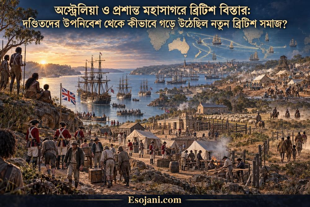 অস্ট্রেলিয়া ও প্রশান্ত মহাসাগরে ব্রিটিশ বিস্তার: দণ্ড উপনিবেশ থেকে নতুন সমাজ গঠনের ইতিহাস