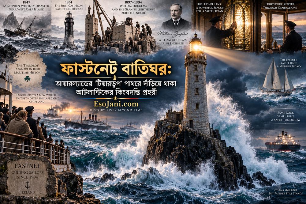 ফাস্টনেট বাতিঘর: আয়ারল্যান্ডের ‘টিয়ারড্রপ’ পাথরে দাঁড়িয়ে থাকা আটলান্টিকের কিংবদন্তি প্রহরী