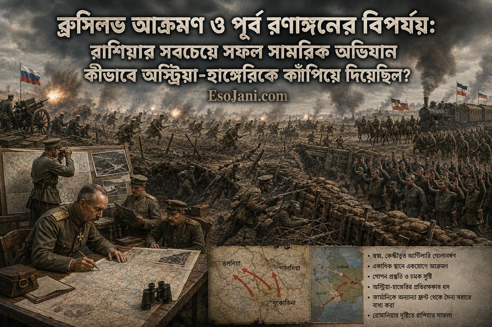 ব্রুসিলভ আক্রমণ ও পূর্ব রণাঙ্গনের বিপর্যয়: রাশিয়ার সফল অভিযান কীভাবে অস্ট্রিয়া-হাঙ্গেরিকে কাঁপিয়ে দিয়েছিল?