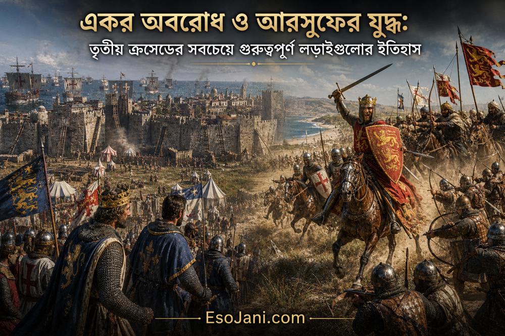 একর অবরোধ ও আরসুফের যুদ্ধ: তৃতীয় ক্রুসেডের সবচেয়ে গুরুত্বপূর্ণ লড়াইগুলোর ইতিহাস