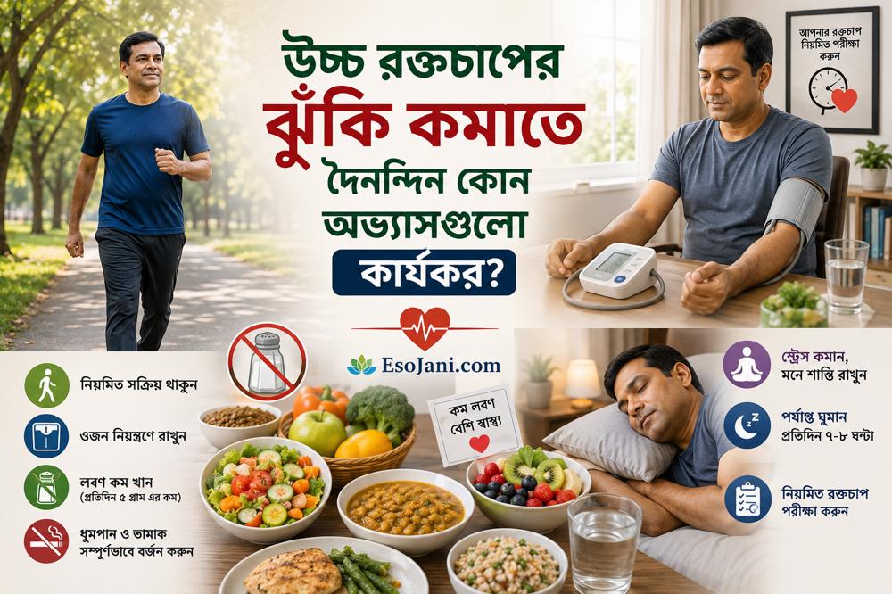উচ্চ রক্তচাপের ঝুঁকি কমাতে দৈনন্দিন কোন অভ্যাসগুলো কার্যকর?