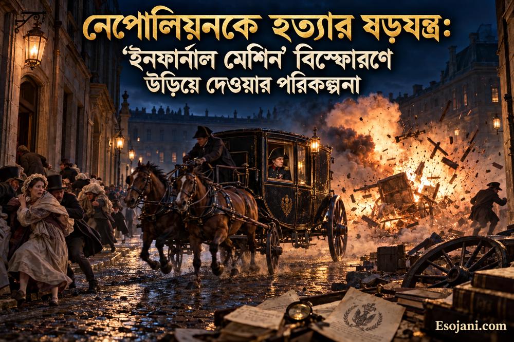 নেপোলিয়নকে হত্যার ষড়যন্ত্র: ‘ইনফার্নাল মেশিন’ বিস্ফোরণে উড়িয়ে দেওয়ার পরিকল্পনা
