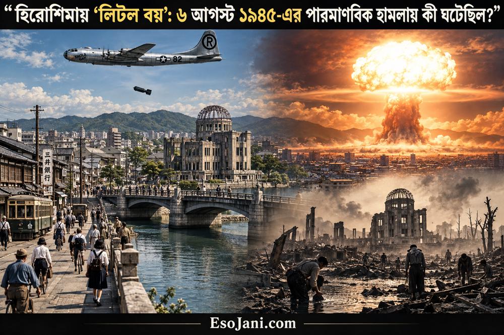 হিরোশিমায় ‘লিটল বয়’: ৬ আগস্ট ১৯৪৫-এর প্রথম পারমাণবিক হামলার ইতিহাস