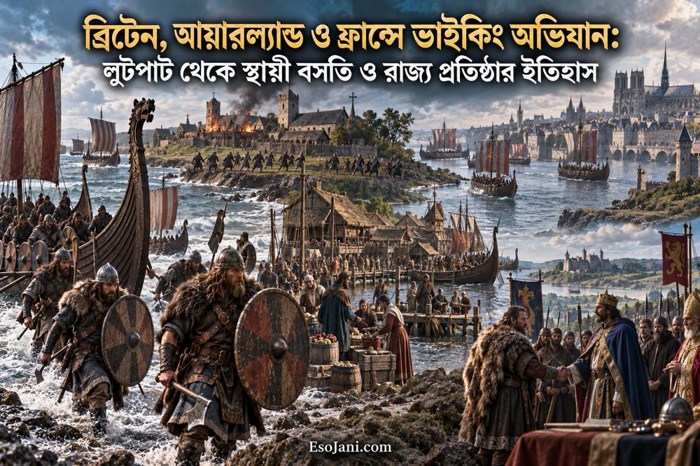 ব্রিটেন, আয়ারল্যান্ড ও ফ্রান্সে ভাইকিং অভিযান: লুটপাট থেকে স্থায়ী বসতি ও রাজ্য প্রতিষ্ঠার ইতিহাস