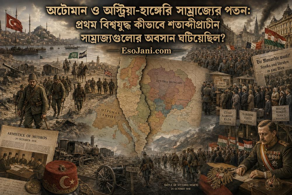 অটোমান ও অস্ট্রিয়া-হাঙ্গেরি সাম্রাজ্যের পতন: প্রথম বিশ্বযুদ্ধ কীভাবে শতাব্দীপ্রাচীন সাম্রাজ্যগুলোর অবসান ঘটিয়েছিল?