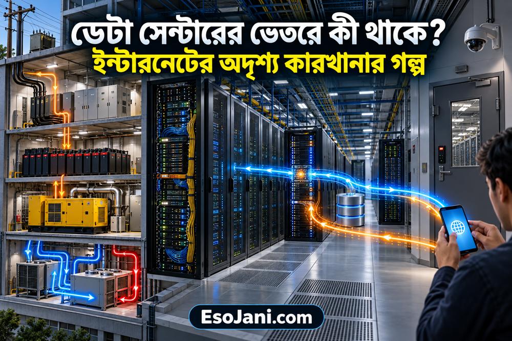 ডেটা সেন্টারের ভেতরে কী থাকে? ইন্টারনেটের অদৃশ্য অবকাঠামোর পরিচয়