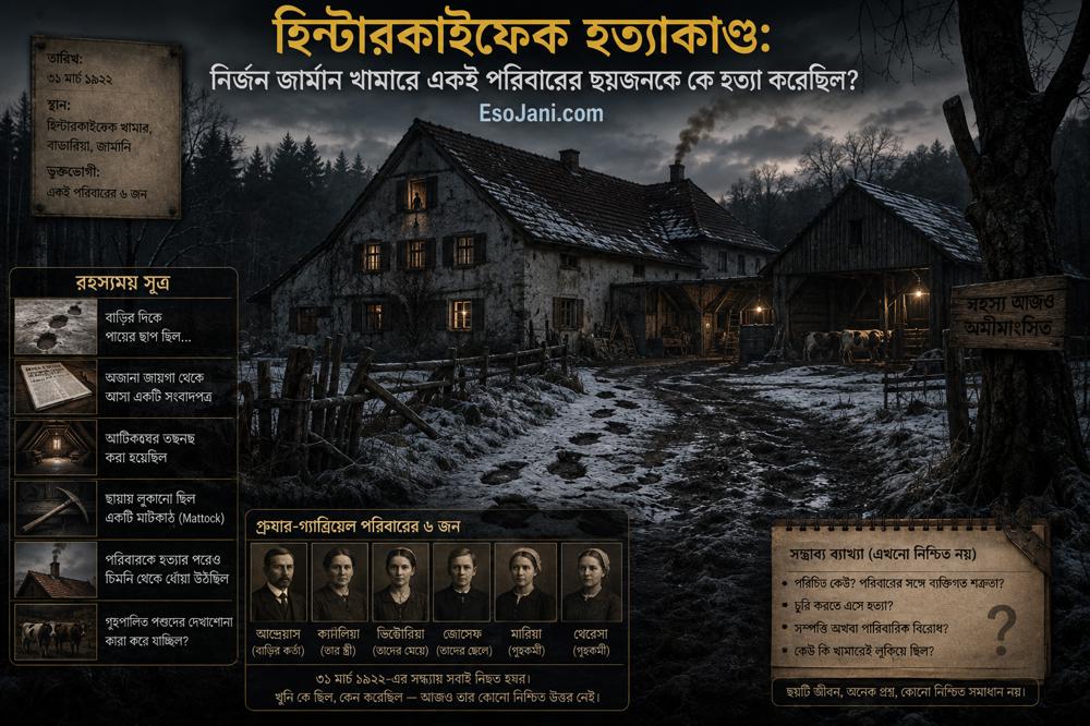 হিন্টারকাইফেক হত্যাকাণ্ড: নির্জন জার্মান খামারে একই পরিবারের ছয়জনকে কে হত্যা করেছিল?