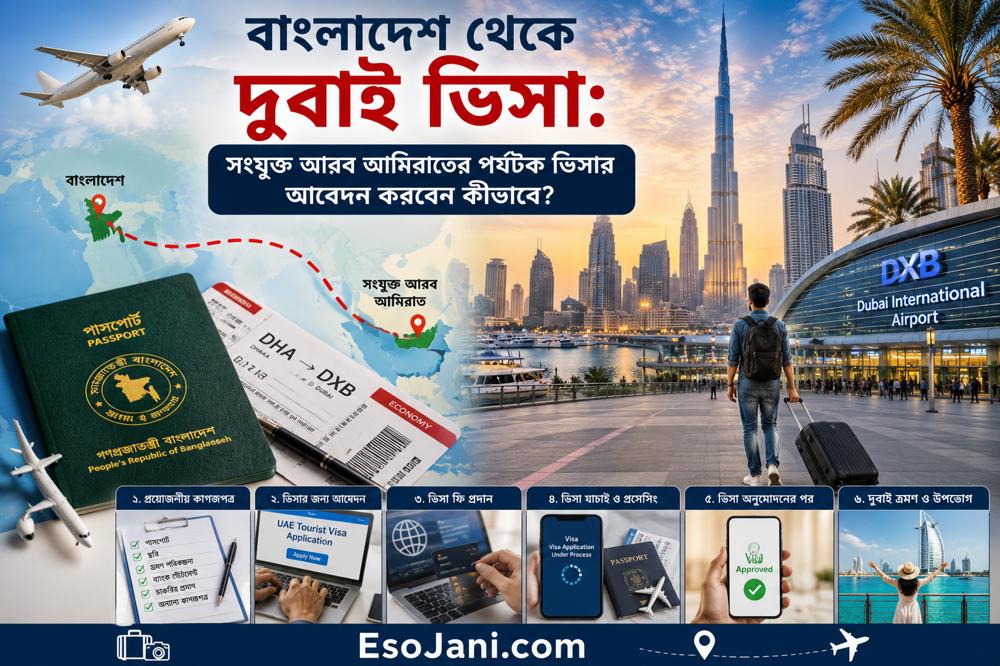 বাংলাদেশ থেকে দুবাই ভিসা: সংযুক্ত আরব আমিরাতের পর্যটক ভিসার আবেদন করবেন কীভাবে?