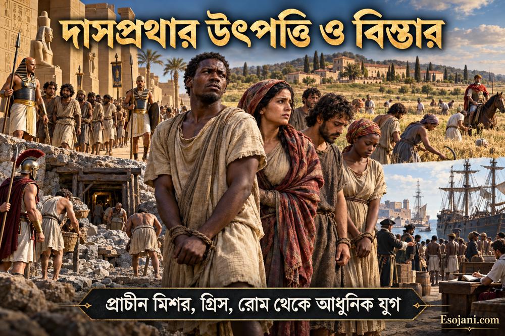 দাসপ্রথার উৎপত্তি ও বিস্তার: প্রাচীন মিশর, গ্রিস ও রোম থেকে আধুনিক যুগ