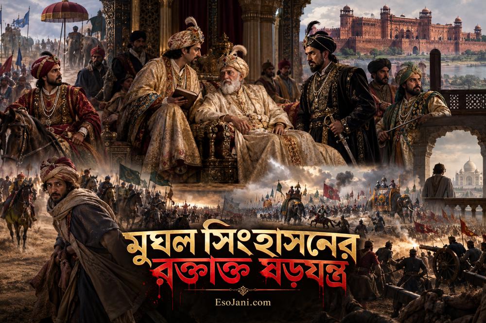 মুঘল সাম্রাজ্যের সিংহাসনের ষড়যন্ত্র: শাহজাহানের চার পুত্রের রক্তাক্ত ক্ষমতার লড়াই