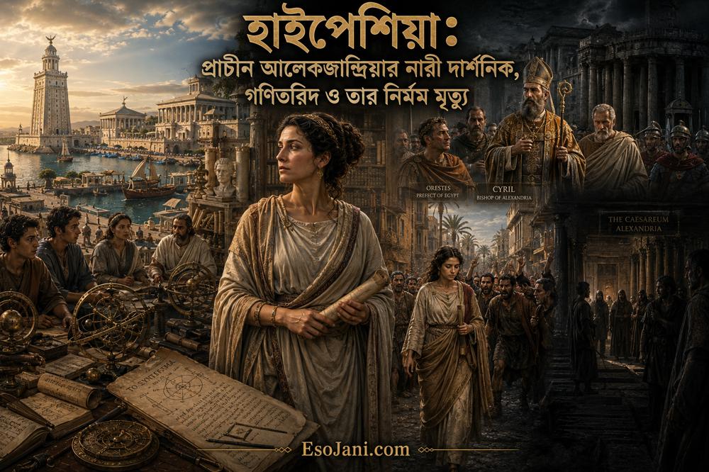 হাইপেশিয়া: প্রাচীন আলেকজান্দ্রিয়ার নারী দার্শনিক, গণিতবিদ ও তার নির্মম মৃত্যুর ইতিহাস