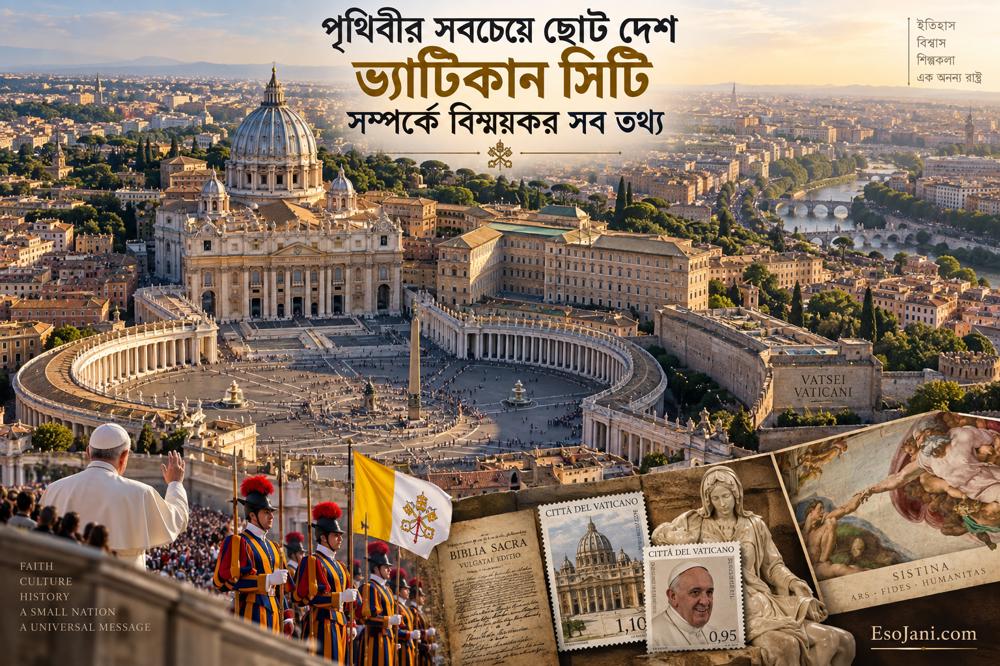 পৃথিবীর সবচেয়ে ছোট দেশ ভ্যাটিকান সিটি সম্পর্কে বিস্ময়কর সব তথ্য