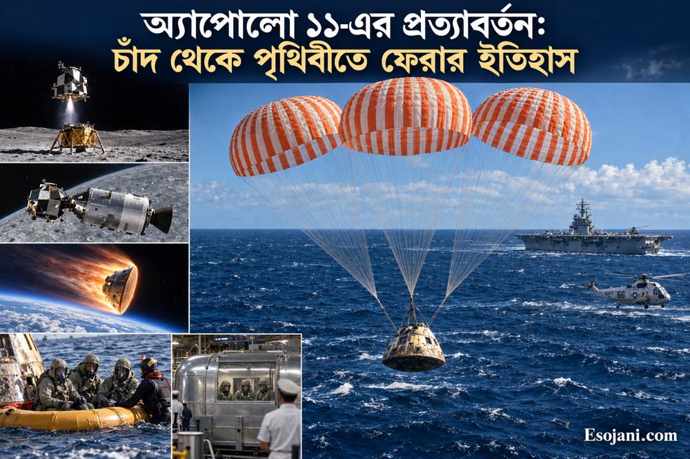 অ্যাপোলো ১১-এর প্রত্যাবর্তন: চাঁদ থেকে পৃথিবীতে ফেরার ইতিহাস