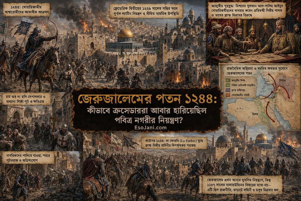 জেরুজালেমের পতন ১২৪৪: কীভাবে ক্রুসেডাররা আবার হারিয়েছিল পবিত্র নগরীর নিয়ন্ত্রণ?