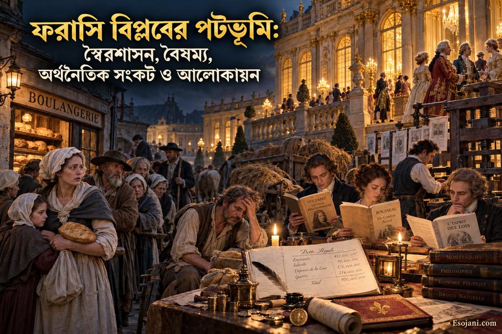 ফরাসি বিপ্লবের পটভূমি: স্বৈরশাসন, বৈষম্য, অর্থনৈতিক সংকট ও আলোকায়ন