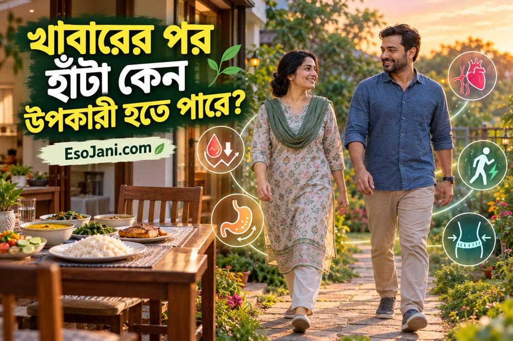 খাবারের পর হাঁটা কেন উপকারী? রক্তে শর্করা, হজম ও ওজন নিয়ন্ত্রণে এর ভূমিকা